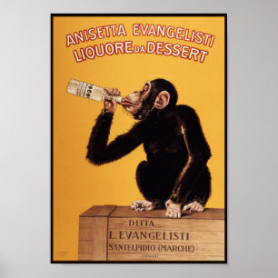 Poster Poster/Impression : Anissetta Liquor Monkey