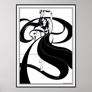 Poster Poster/Impression : Beardsley Illustration