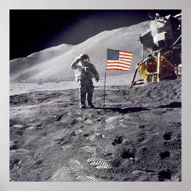 Poster Poster/Impression : Homme sur la Lune - NASA 1969 (Devant)