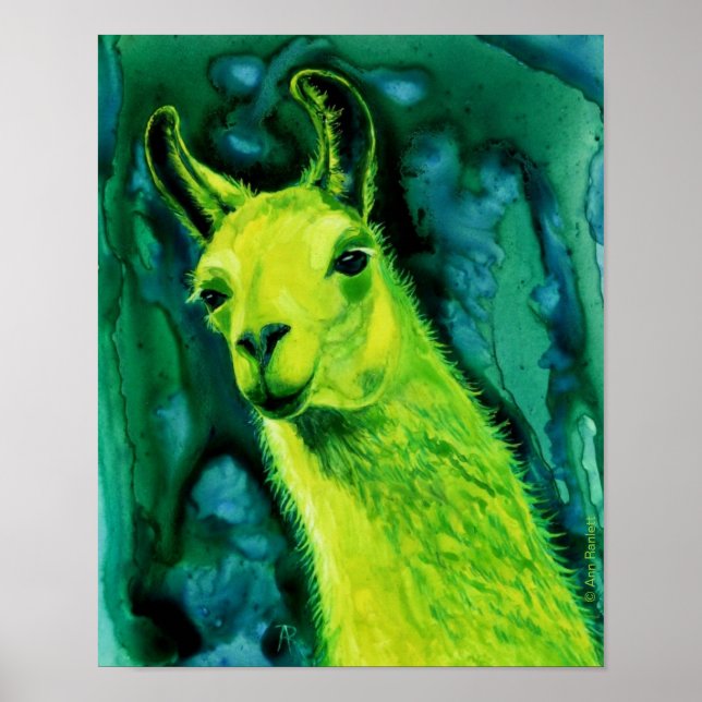 Poster Poster/Impression Llama - "Llemon-Llime Llama" (Devant)