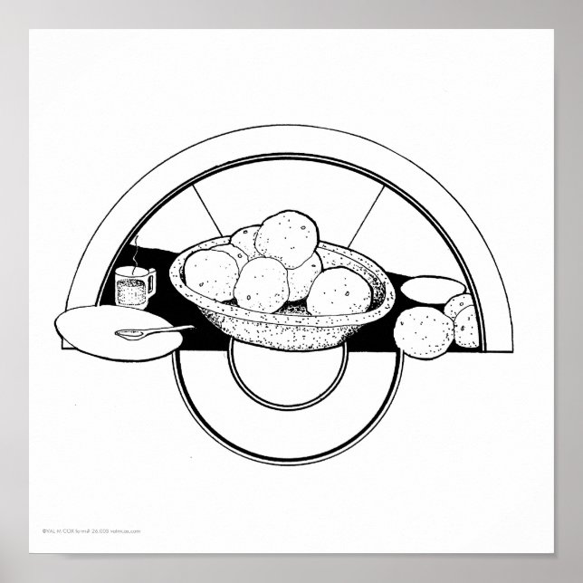 Poster Poster/Impression : "Plats/Pamplemousse" (Devant)