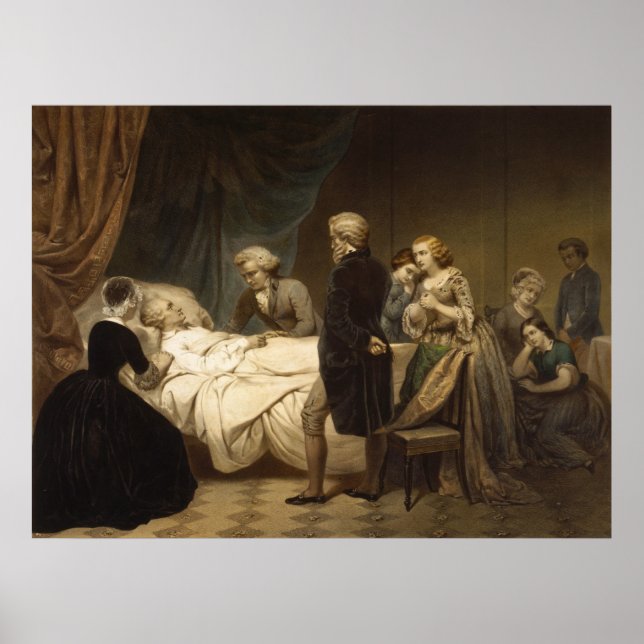 Poster Poster/imprimé de la mort de George Washington (Devant)