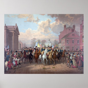 Poster Poster/imprimé "George Washington à New York"