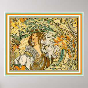 Poster Poster/Imprimer : Art Nouveau - Langue des Fleurs