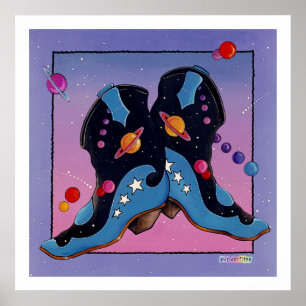 Poster Poster, Imprimer - Bottes Cowboy De Minuit