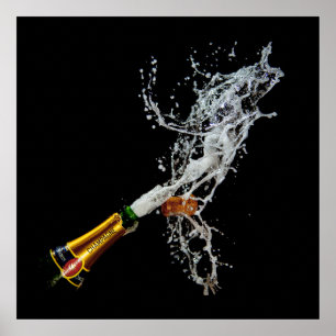 Poster Poster/Imprimer bouteille de Champagne