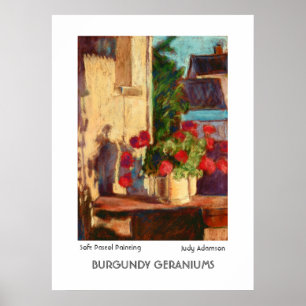 Poster Poster/Imprimer 'Burgundy Geraniums'