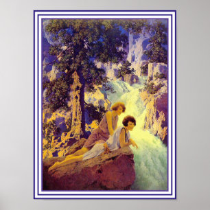Poster Poster/Imprimer : Cascade - par Maxfield Parrish
