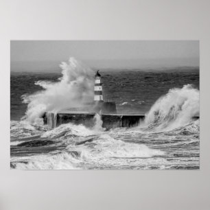 Poster Poster/Imprimer du phare de Seaham