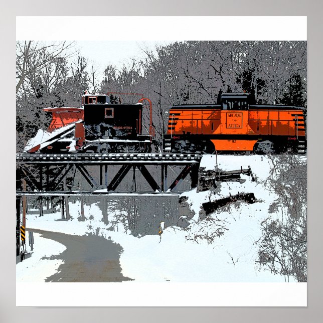 Poster Poster/Imprimer du train de neige (Devant)