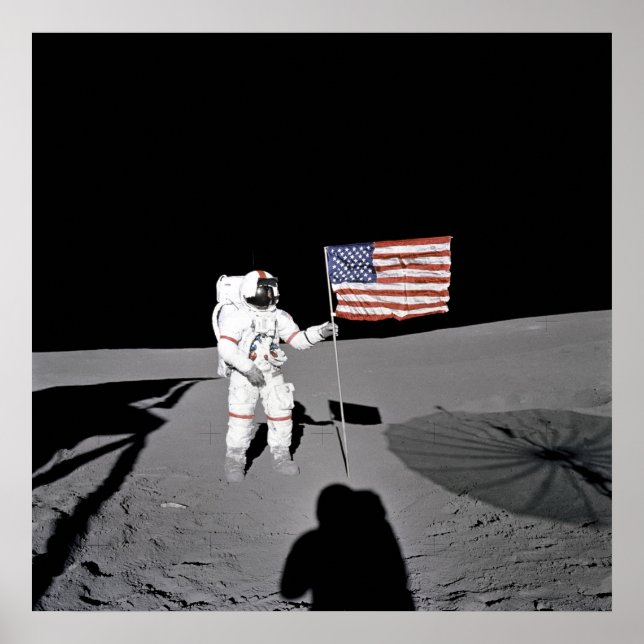 Poster Poster/Imprimer : Moonwalk & American Flag (Devant)