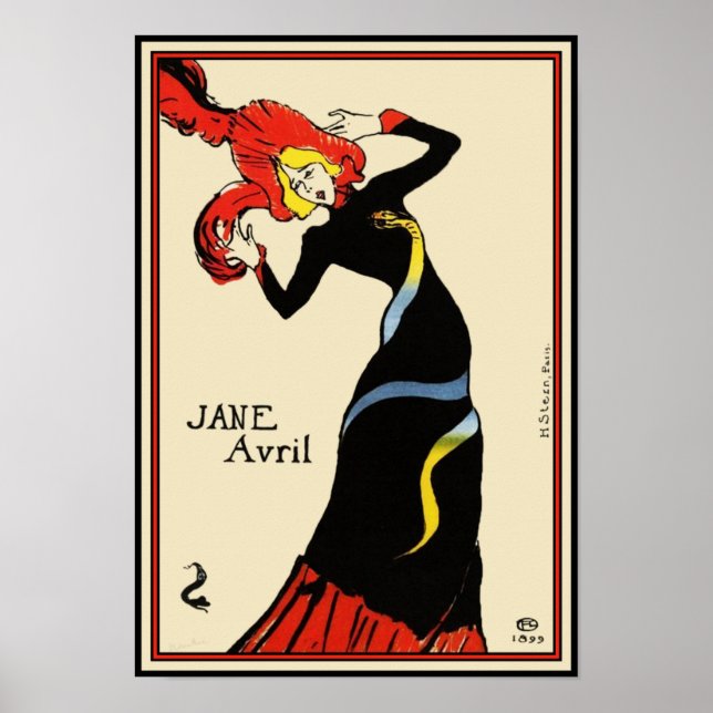 Poster Poster/Imprimer : Toulouse Lautrec - Jane Avril (Devant)