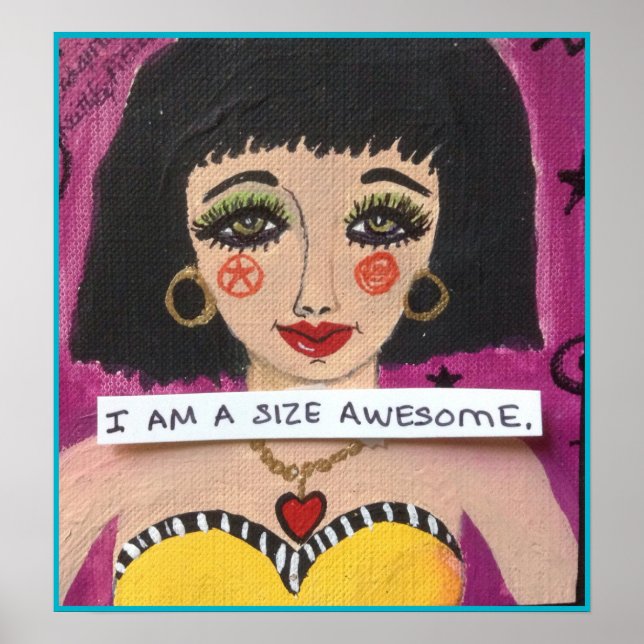 POSTER POSTER- JE SUIS UNE TAILLE MAGNIFIQUE. (Devant)