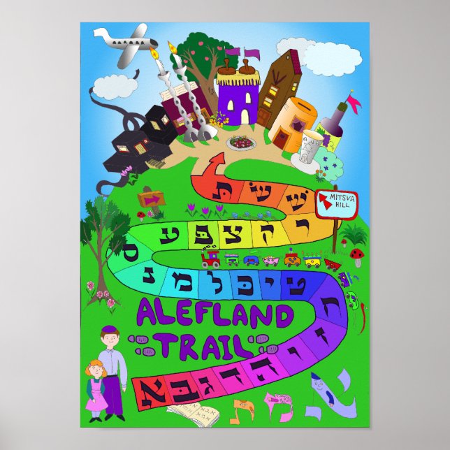 Poster Poster/jeu de la piste d'Alef Land (Devant)