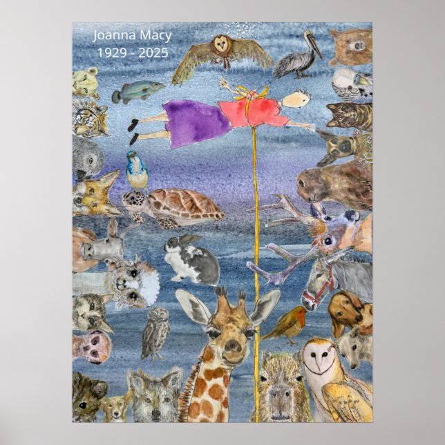 Poster Poster: Joanna flying amongst the animals (Devant)