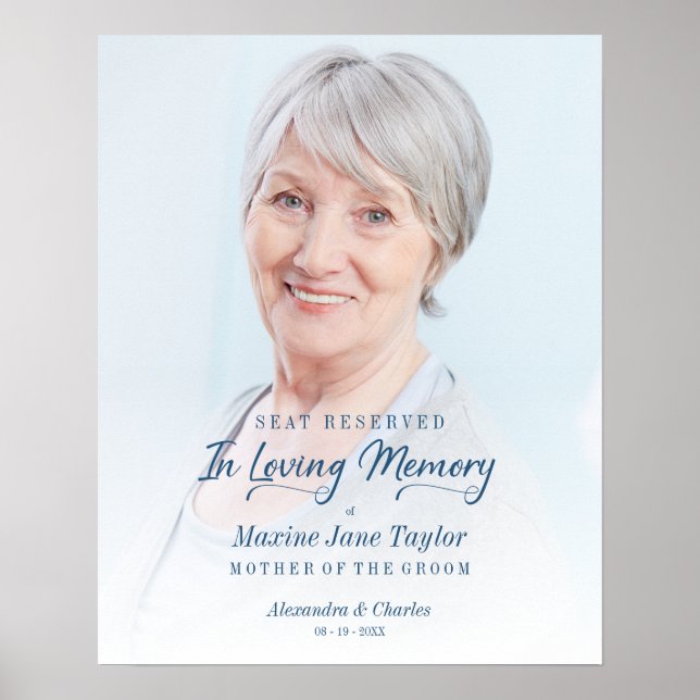 Poster Póster Mariage Aimer Mémoire Réservé Siège Aimé O (Devant)