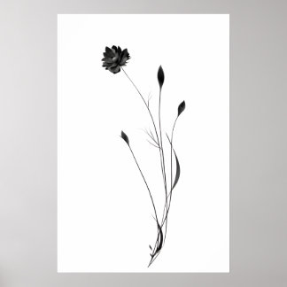 Poster "Poster minimaliste chic en encre - Flor Abstrait