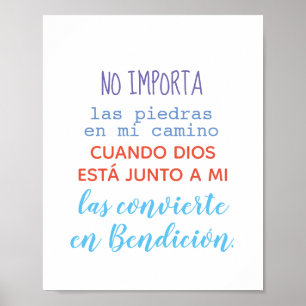 Poster Póster - No importation las piedras en mi camino..