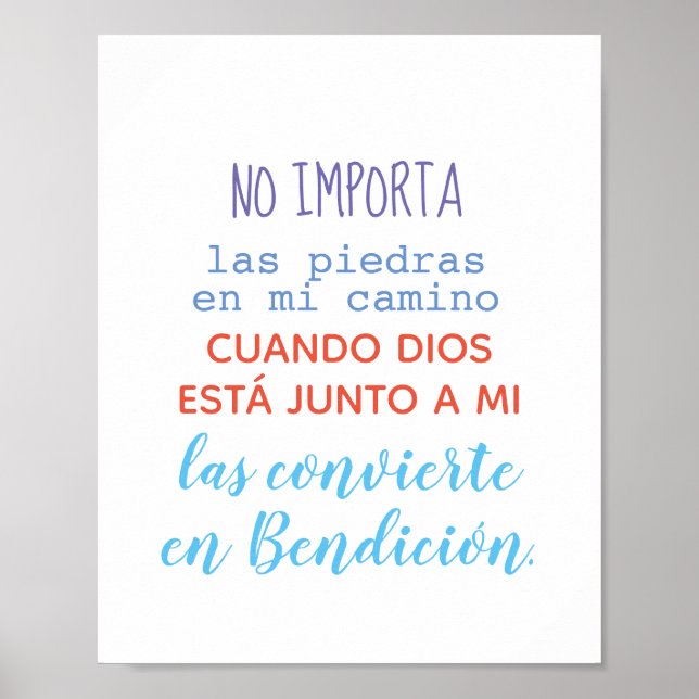 Poster Póster - No importation las piedras en mi camino.. (Devant)