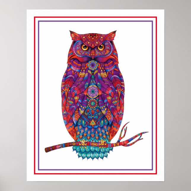 Poster Poster-Owl 16" x 20" (Devant)