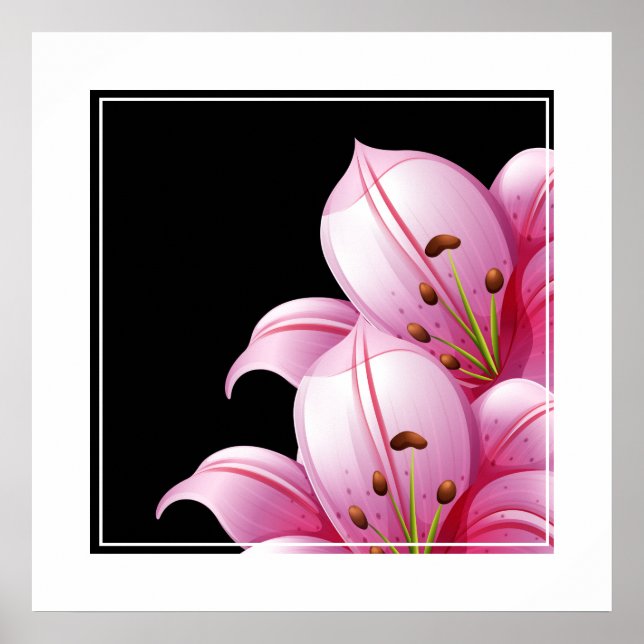 Poster Poster-Pink Lillie (Devant)