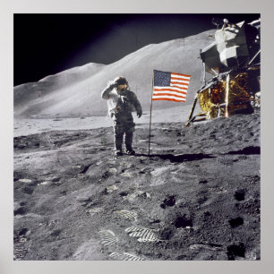 Poster Poster/Print: Man on Moon - NASA 1969