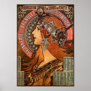 Poster Poster/Print: Mucha - "Savonnerie de Bagnolet"