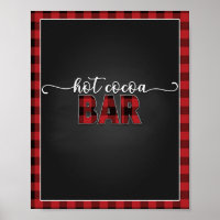 Poster/signe Hot Cocoa Bar Flannel Fling 8x10