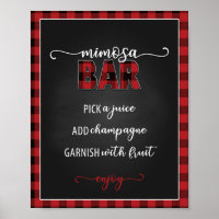 Poster/signe Mimosa Bar Flannel Fling 8x10
