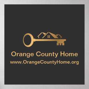 Poster Póster Tarjeta de visita Inmobiliaria Agregar prof