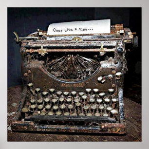 Poster Poster, Underwood, vieille machine à écrire