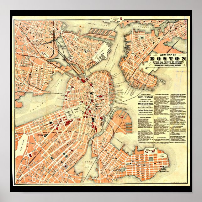 Poster Poster-Vintage Boston Maps-22 (Devant)