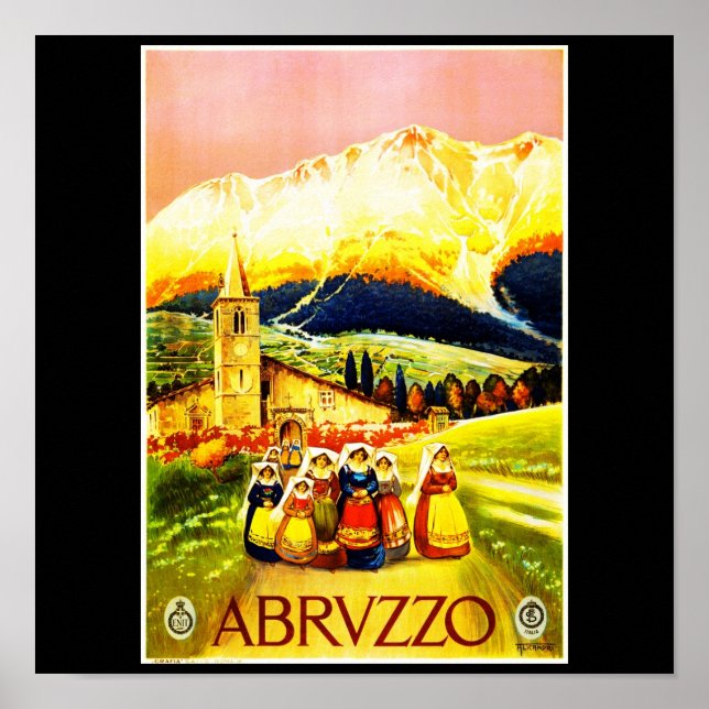Poster Poster-Vintage voyage-Abruzzes (Devant)
