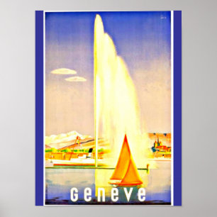 Poster Poster-Vintage voyage Art-Genève