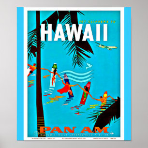 Poster Poster-Vintage voyage Art-Hawaii 5