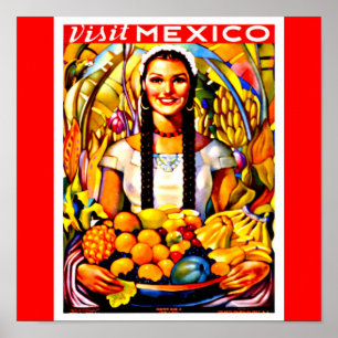 Poster Poster-Vintage voyage Art-Mexique