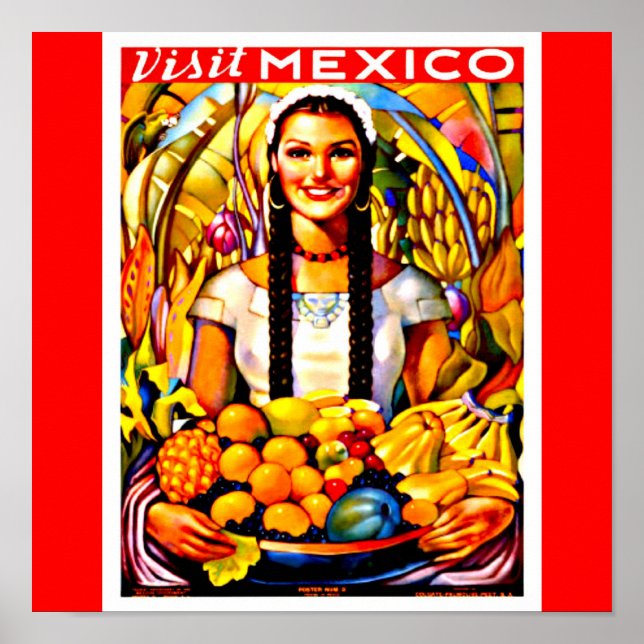 Poster Poster-Vintage voyage Art-Mexique (Devant)