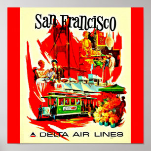 Poster Poster-Vintage voyage Art-San Francisco