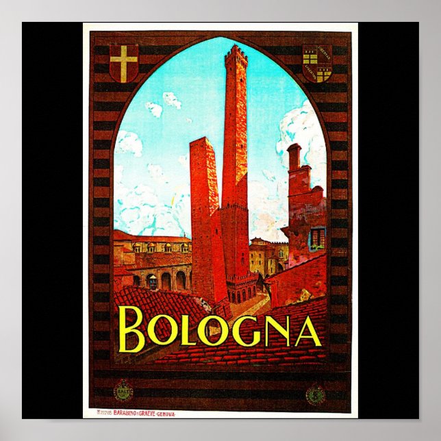 Poster Poster-Vintage voyage-Bologne (Devant)