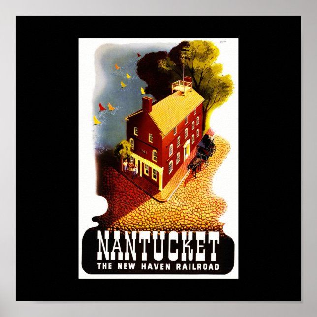 Poster Poster-Vintage voyage-Nantucket (Devant)