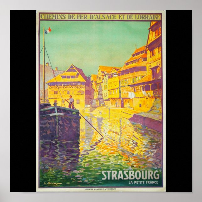 Poster Poster-Vintage voyage-Strasbourg (Devant)