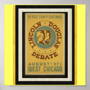 Poster Poster-WPA Chicago-Lincoln Douglas Débat