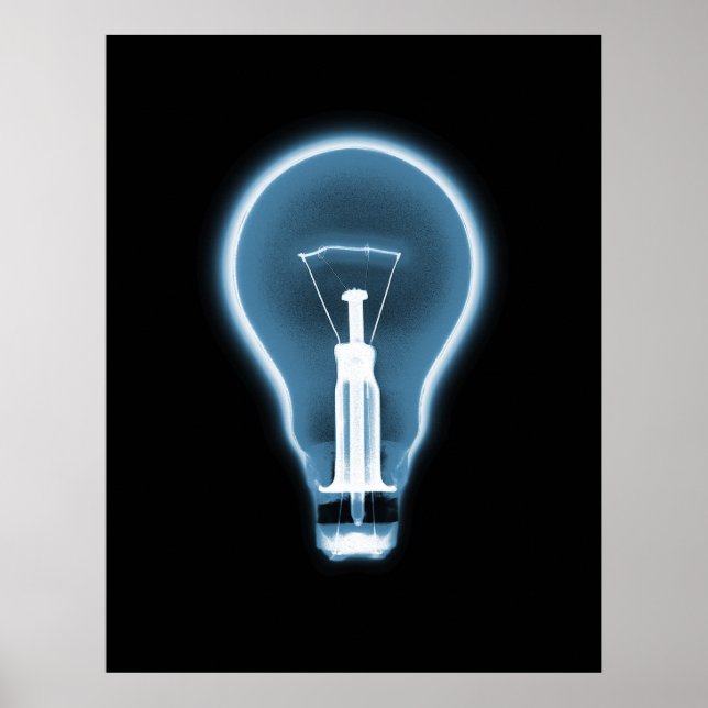 Poster Poster- X RAY LIGHT BULB BLACK BLEU (Devant)
