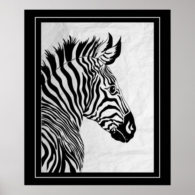 Poster Poster-Zebra 20" x 24" (Devant)