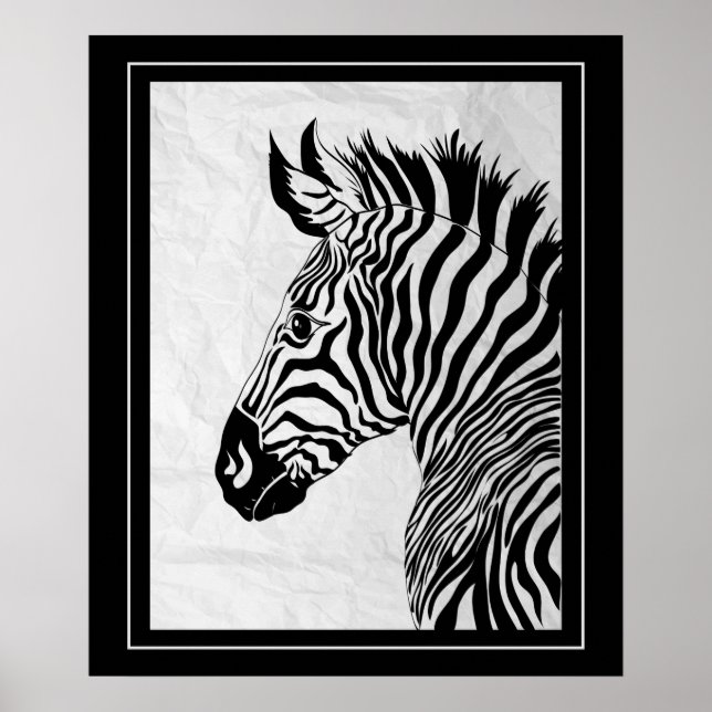 Poster Poster-Zebra 20" x 24" (Devant)