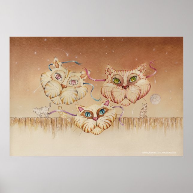 Poster Posters, Art - Tabby Road (chats) (Devant)