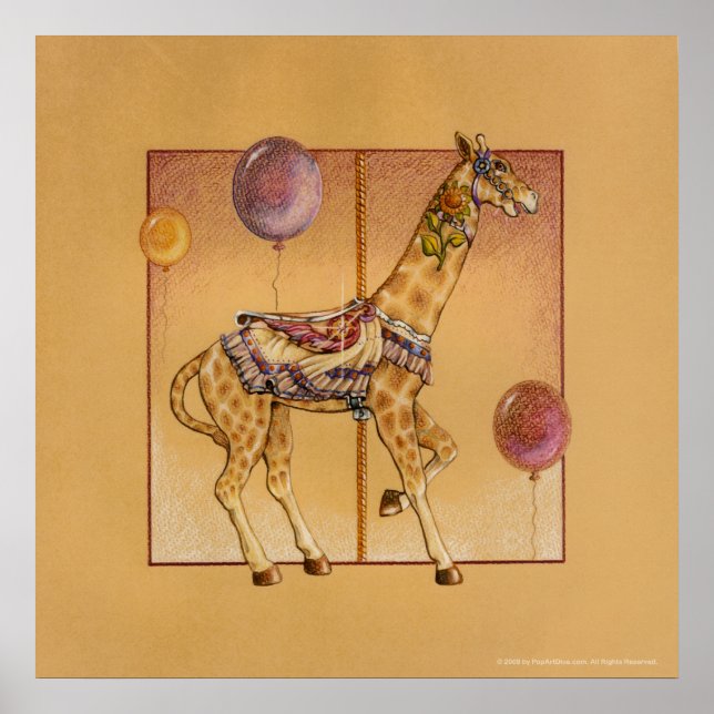Poster Posters, Imprimés - Carousel Giraffe (Devant)