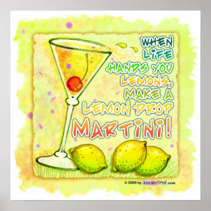 Poster Posters, Imprimés - Martini au citron