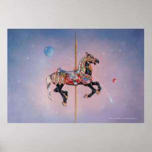 Poster Posters, Imprimés - Petaluma Pony Carousel Horse 1