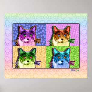 Poster Posters, Imprimés - Pop Art Tom Chat